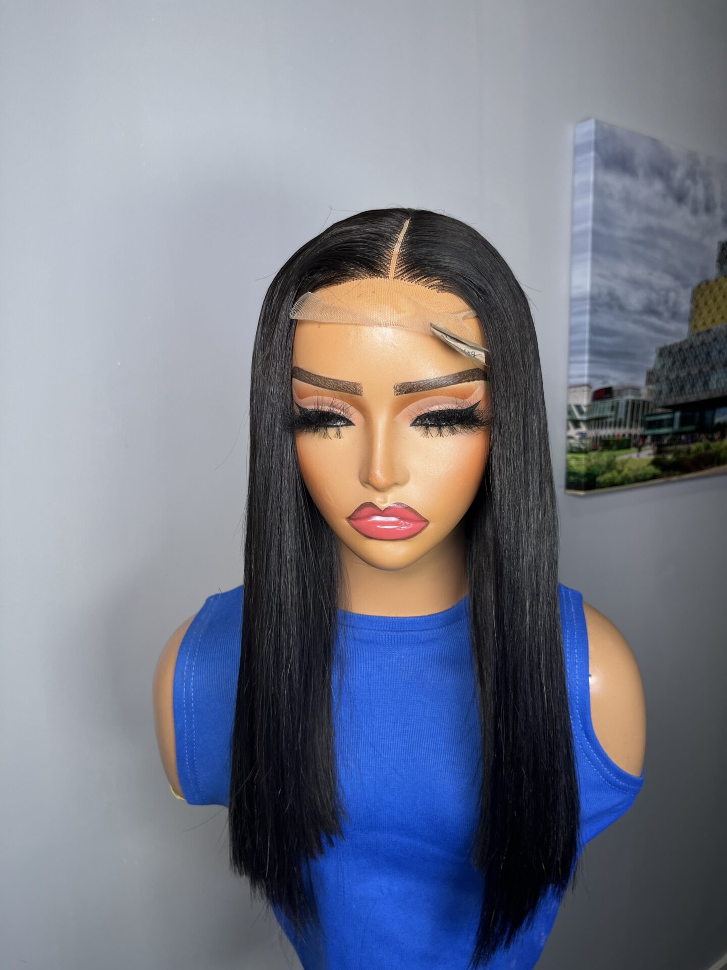 16” straight wig