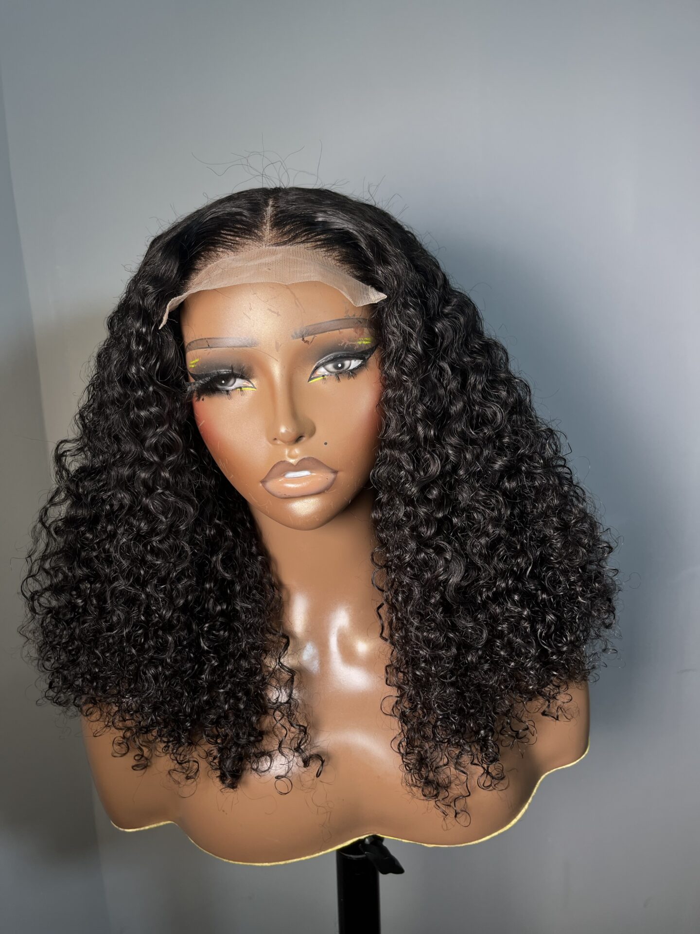 16” pixie curly wig with 5*5 closure